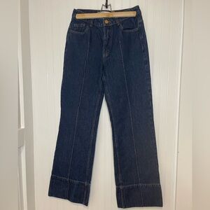Zara Dark Blue Flare & Wide Leg Jeans